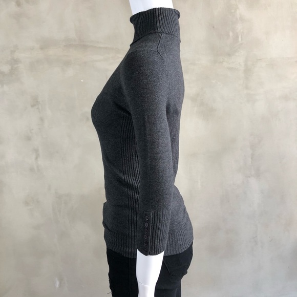 My Gray Cropped Sleeve Turtleneck - Picture 7 of 8